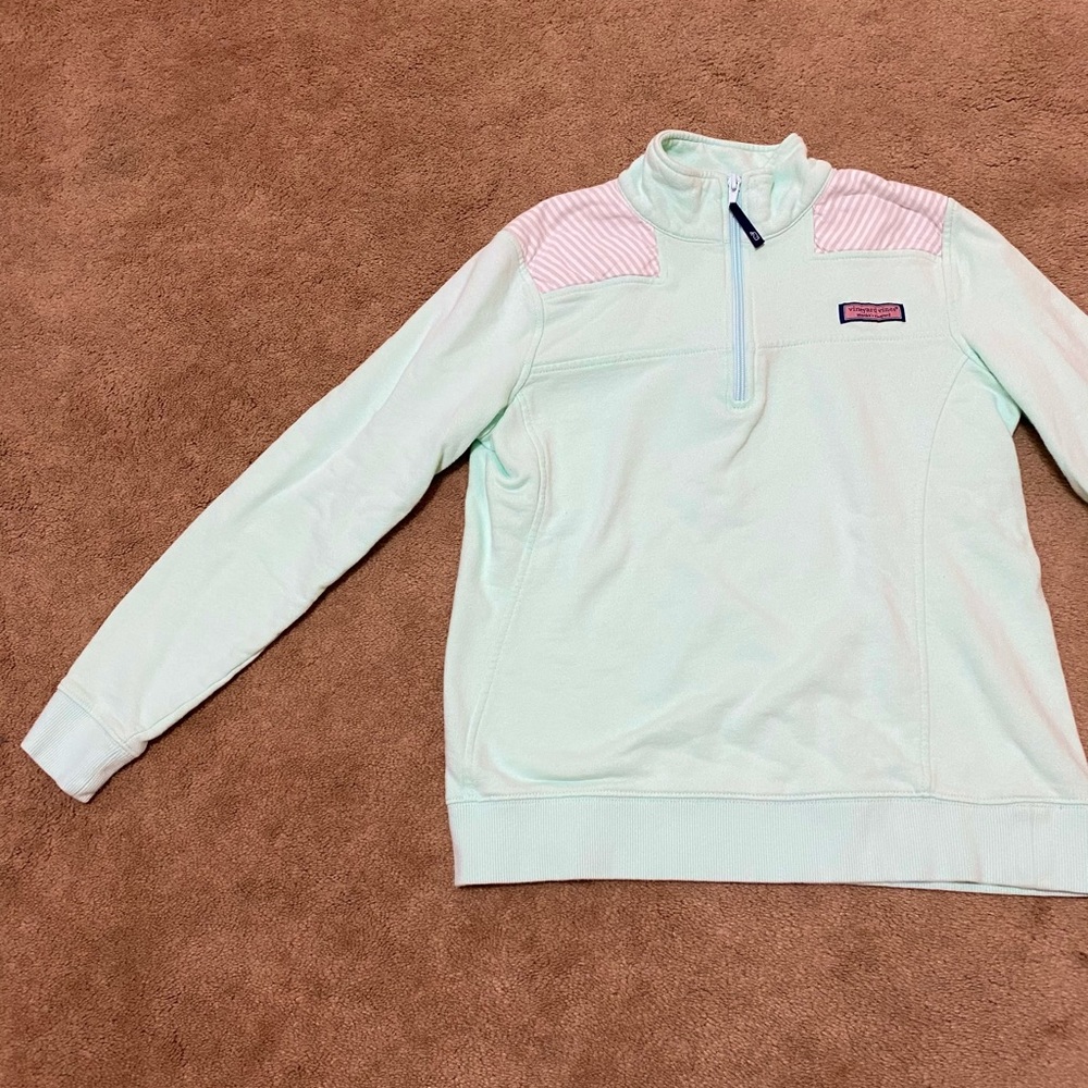 Vineyard Vines Mint Oxford Striped Shepherd Shirt - Picture 10 of 15